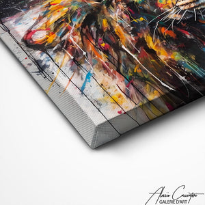 TABLEAU LION ABSTRAIT Alessio Cacciatore
