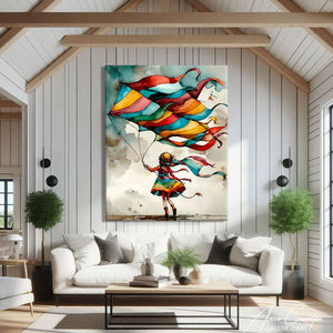 Tableau Cerf Volant Moderne