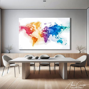 Tableau Carte du Monde Moderne