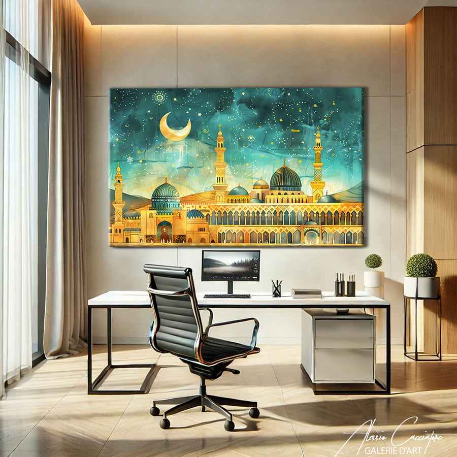 Tableau Mecque Peinture
– mise en situation