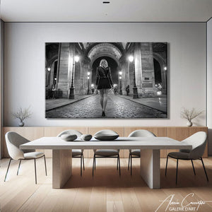 TABLEAU SALON NOIR BLANC