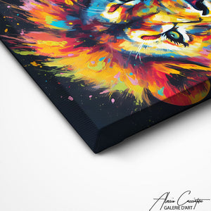 TABLEAU TÊTE LION POP ART Alessio Cacciatore