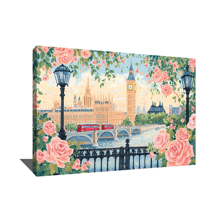 TABLEAU LONDRES ROSE