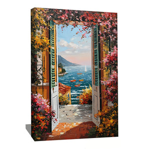 TABLEAU PAYSAGE FENÊTRE OUVERTE