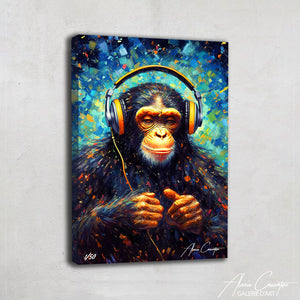 tableau singe musique