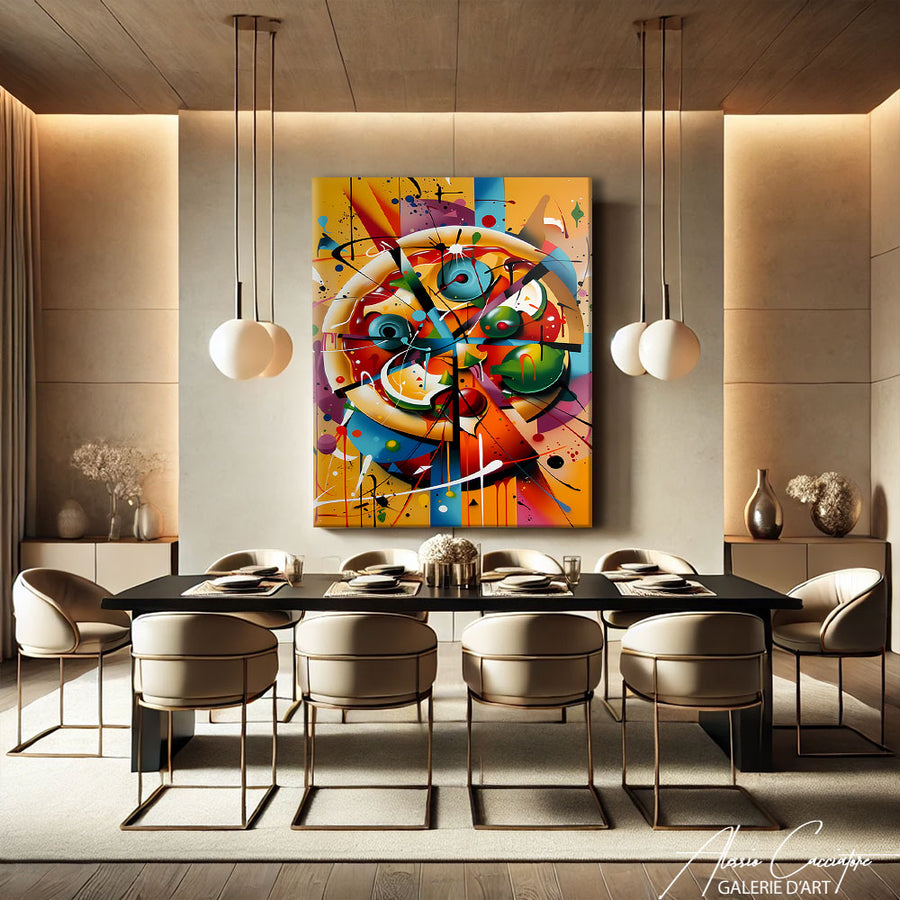 Tableau Contemporain Géométrique – mise en situation
