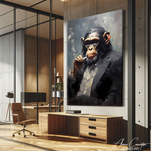 tableau singe peinture
