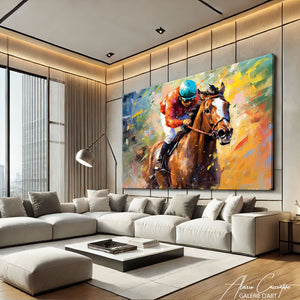 tableau cheval abstrait