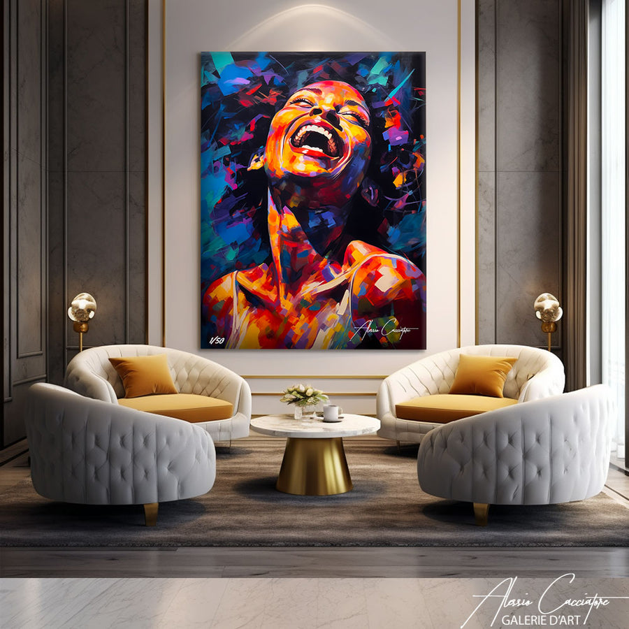 tableau africaine peinture – mise en situation