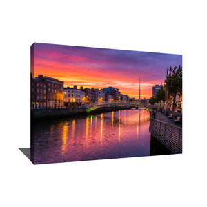 TABLEAU DUBLIN COUCHER DE SOLEIL