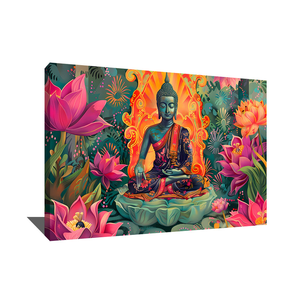 TABLEAU BOUDDHA ORCHIDÉE