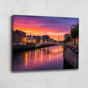 TABLEAU DUBLIN COUCHER DE SOLEIL