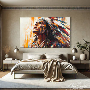 Peinture Amérindienne Visage