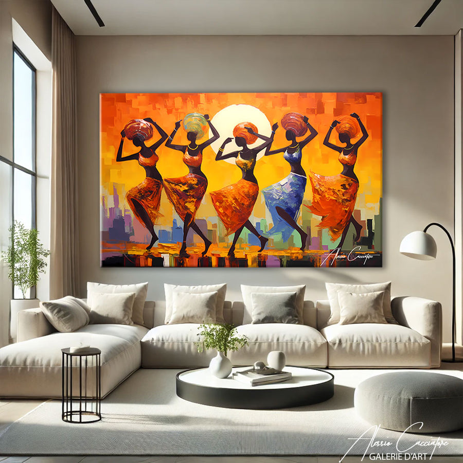 tableau danseuse africaine – mise en situation