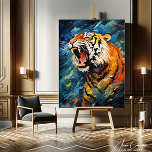 tableau déco tigre