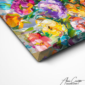 TABLEAU COLORÉ FLEURS Alessio Cacciatore