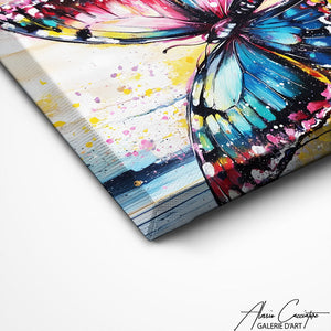 TABLEAU PAPILLON COLORÉ ABSTRAIT AlessioCacciatore