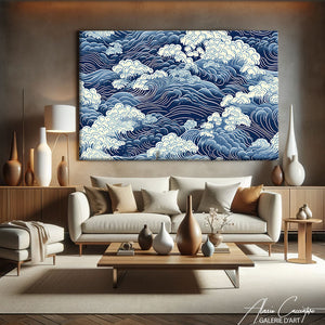 tableau japonais vague