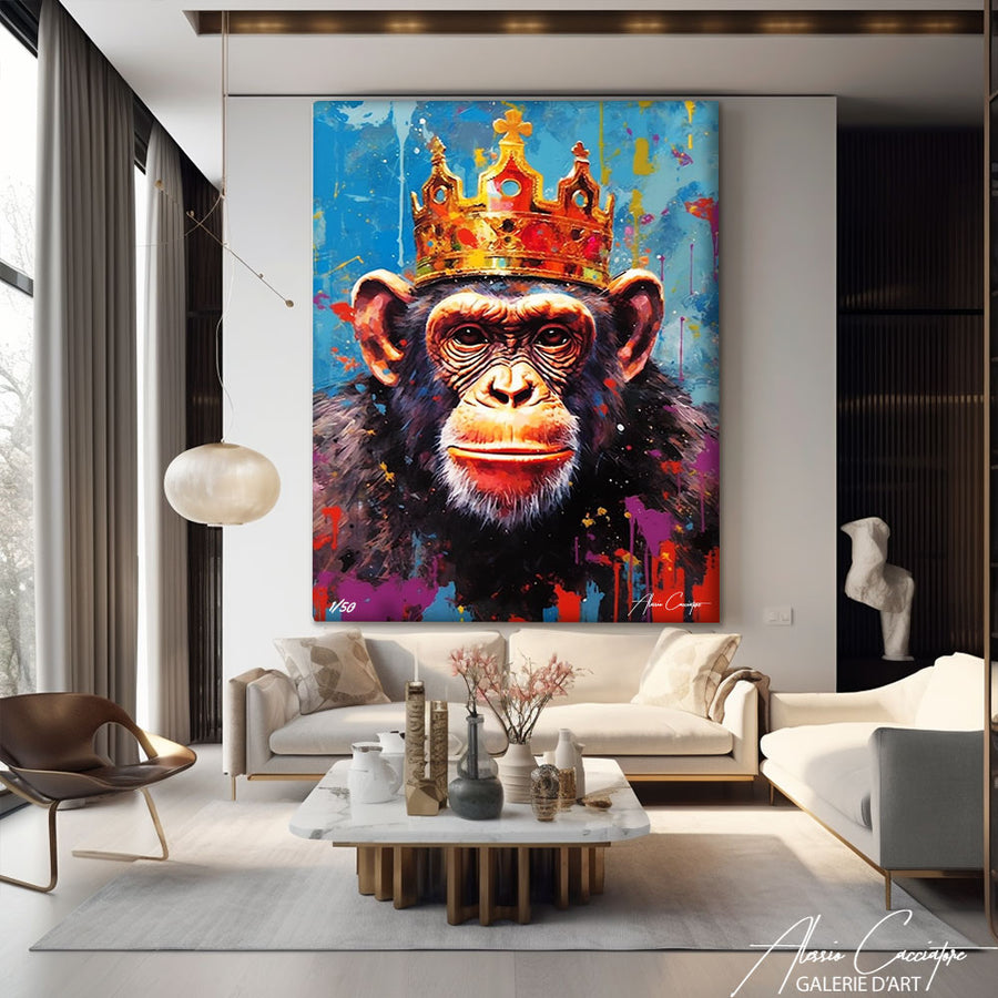 tableau de singe en couleur – mise en situation