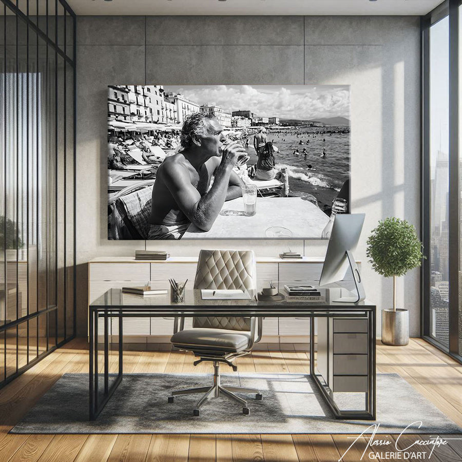TABLEAU NOIR ET BLANC VINTAGE – mise en situation