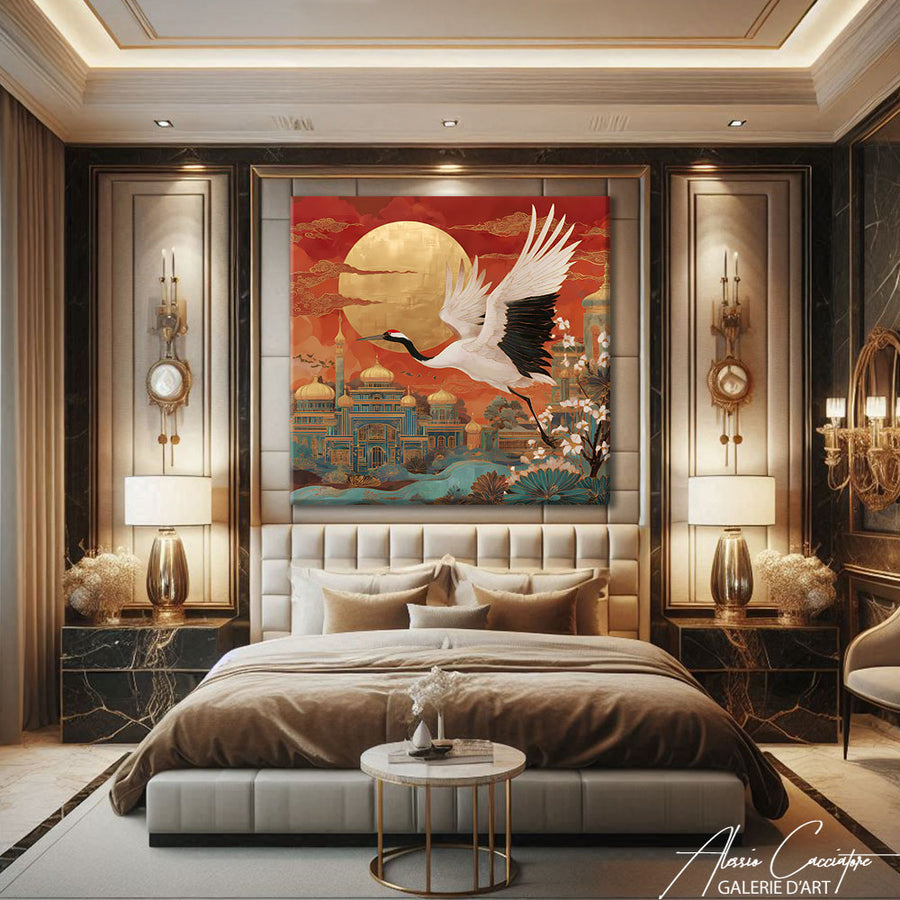 Tableau Carre Rouge Jaune Bleu – mise en situation