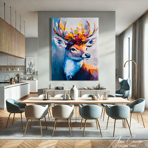 Tête de cerf peinture