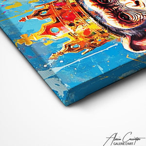 TABLEAU SINGE EN COULEUR Alessio Cacciatore