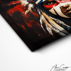 TABLEAU GUERRIER INDIEN Alessio Cacciatore