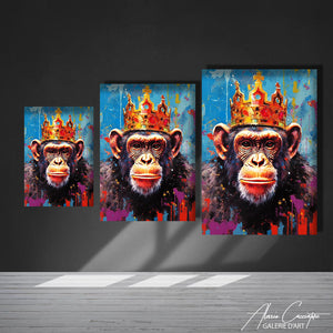 TABLEAU SINGE EN COULEUR Alessio Cacciatore