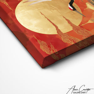 TABLEAU CARRE ROUGE JAUNE BLEU Alessio Cacciatore