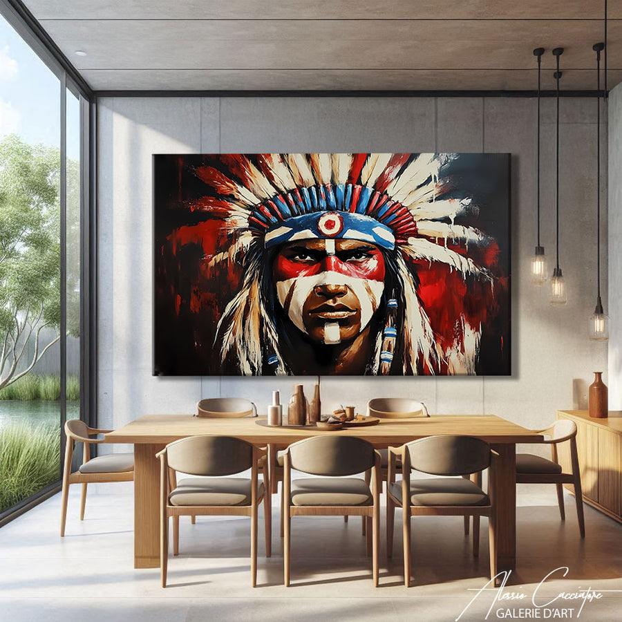 Tableau Indien Moderne – mise en situation