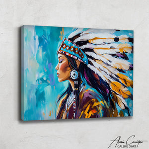 Peinture Femme Amérindienne