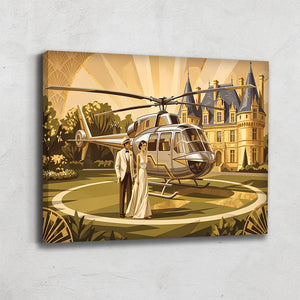 Tableau Helicoptere Contemporain
