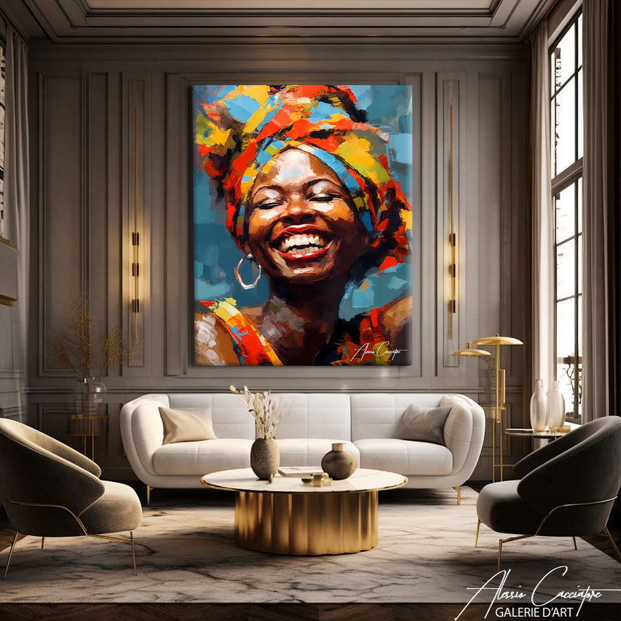 Tableau Décoratif Africain – mise en situation