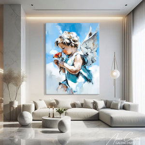 TABLEAU ANGE BLANC AlessioCacciatore