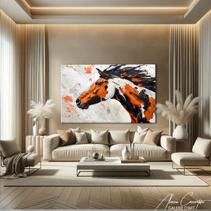 tableau cheval abstrait