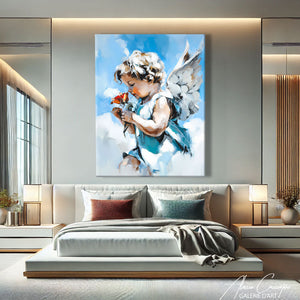 TABLEAU ANGE BLANC AlessioCacciatore