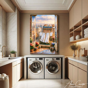 Toile Buanderie Deco Tableau
