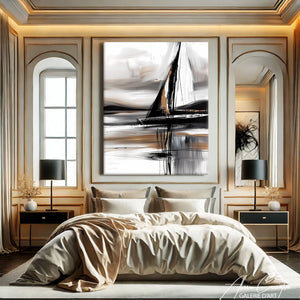 tableau peinture barque