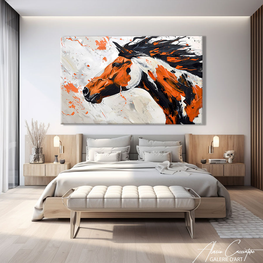 peinture tableau cheval – mise en situation