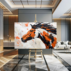 tableau aquarelle cheval