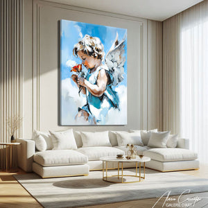 TABLEAU ANGE BLANC AlessioCacciatore