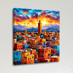Tableau Carre Multicolore