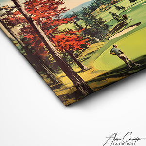Art Mural Golf Vintage