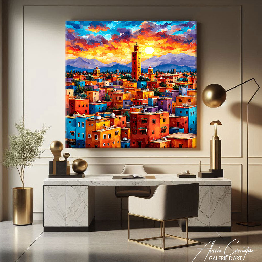 Tableau Carre Multicolore