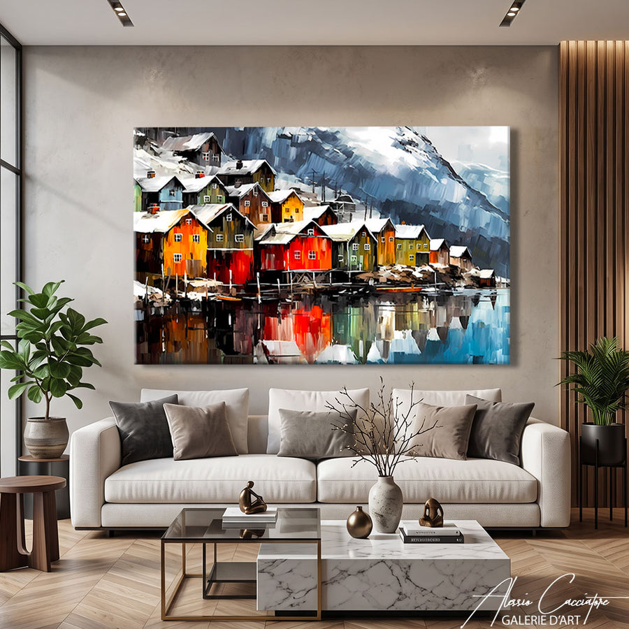 TABLEAU PAYSAGE NEIGE – mise en situation
