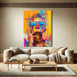 Tableau Contemporain Jaune