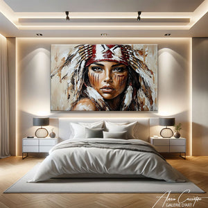 Peinture Amérindienne Visage