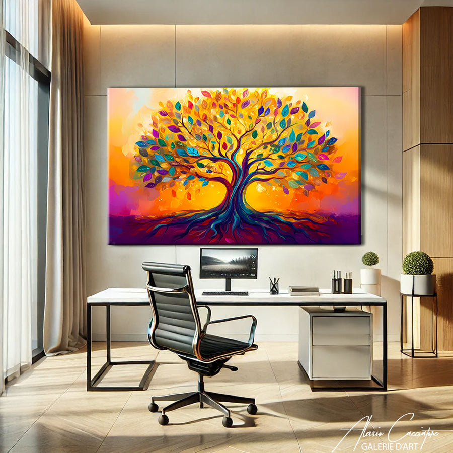 TABLEAU ARBRE MODERNE Alessio Cacciatore – mise en situation
