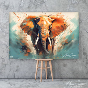 peinture éléphant moderne
